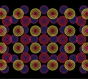 cerchi colorati in formato da stereogramma