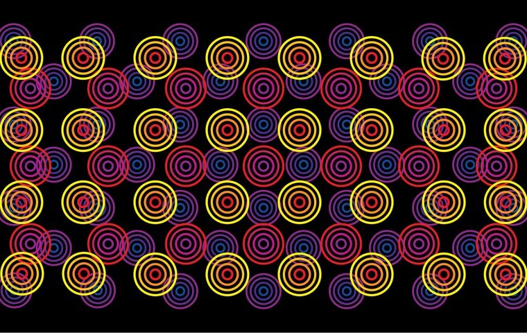 cerchi colorati in formato da stereogramma