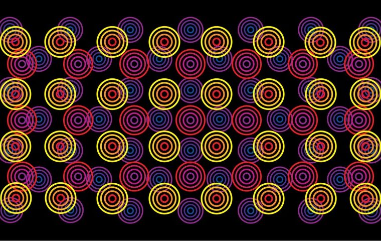 cerchi colorati in formato da stereogramma
