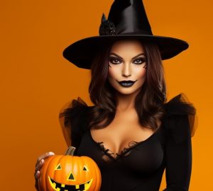 donna vestita da strega